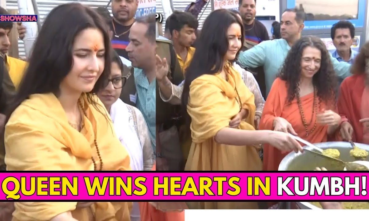 Katrina Kaif Wins Hearts As She Distributes Prasad To Devotees At Maha Kumbh Mela | WATCH