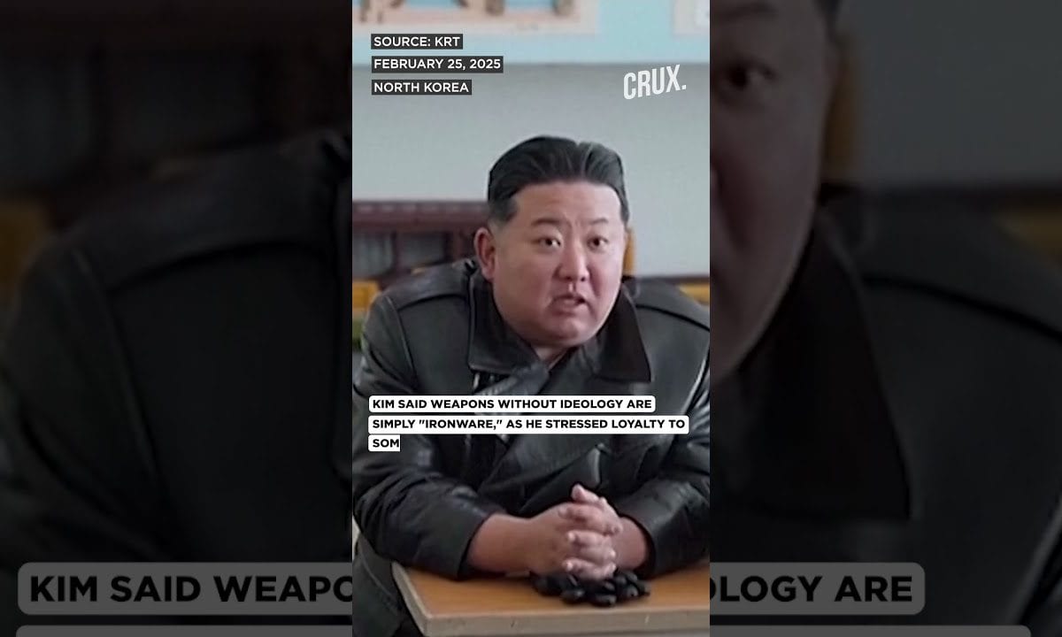 “Arms Without Ideology Are ironware” North Korea’s Kim Visits Military Academy
