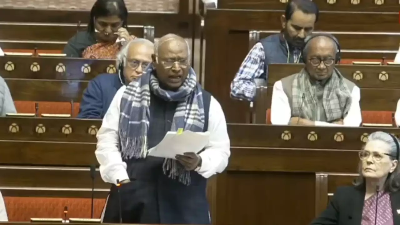 ‘Tera baap mere saath tha!’: Kharge’s angry reaction at BJP MP in RS