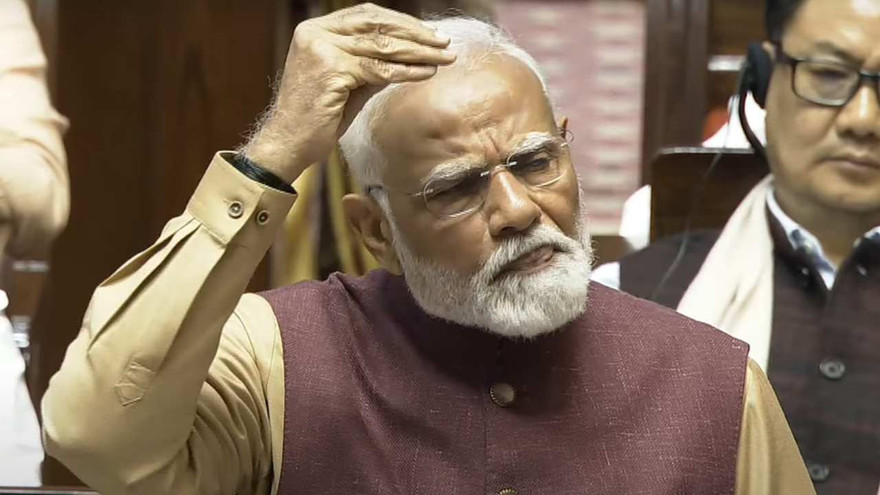 No ‘sheesh mahal, AAP-da’ jibes in PM Modi’s Rajya Sabha speech, focus back on Congress