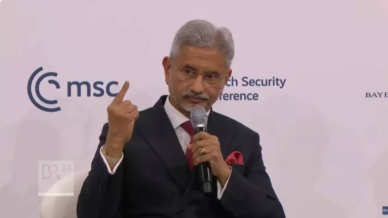 Democracy under threat? Jaishankar responds by showing his index finger