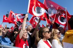 Pro-democracy protesters return to Istanbul’s streets for huge rally