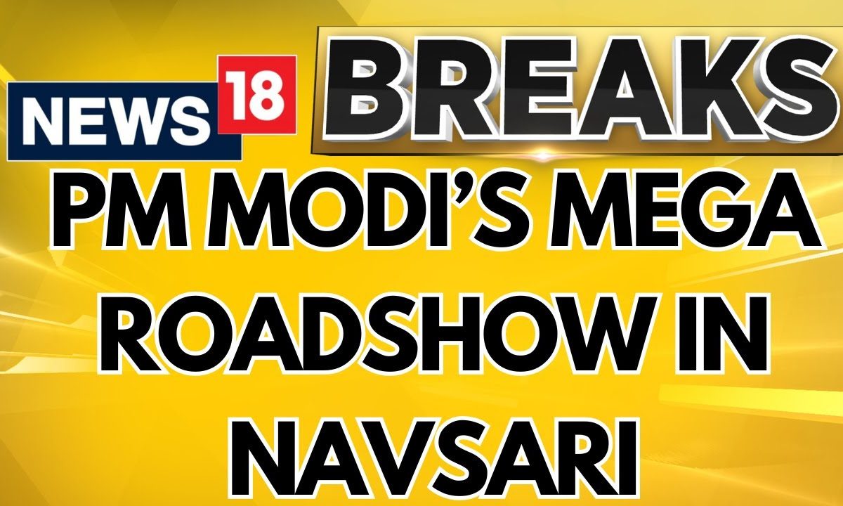 Prime Minister Modi Holds Mega Road Show In Navsari, Gujrat On International Women’s Day | News18