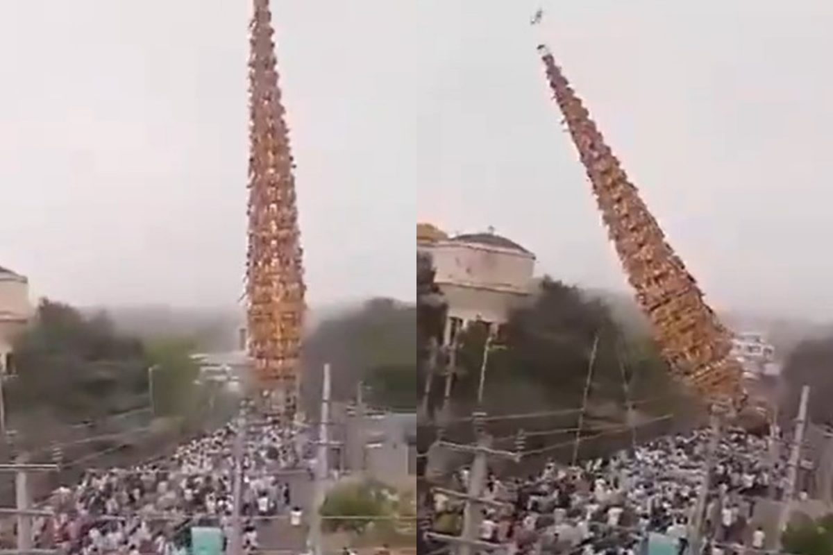 Devotional Spectacle Turns Tragic As Two Towering Chariots Crash Killing One In Bengaluru | Video