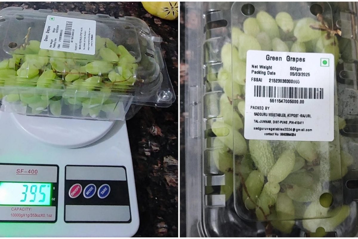 ‘A Thought-Out Way To Scam’: Customer Slams Blinkit After Ordered Grapes Weigh Less Than Advertised