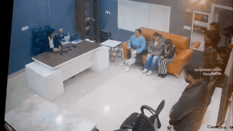 Watch: Self-styled prophet Bajinder Singh assaults woman in office