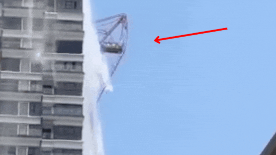 Bangkok quake: Video captures crane snapping in half, plunging off high-rise