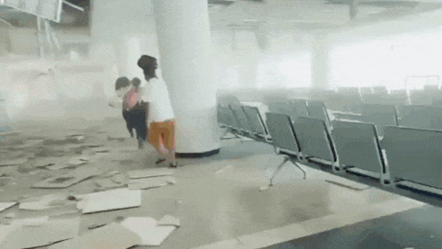 Videos show chaos after Naypyitaw airport control tower collapses in quake