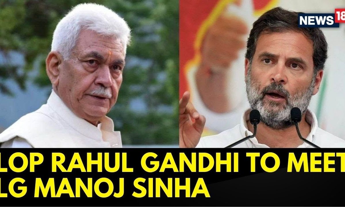 LoP Rahul Gandhi To Meet LG Manoj Sinha Presumably To Discuss The Security Situation In The Region