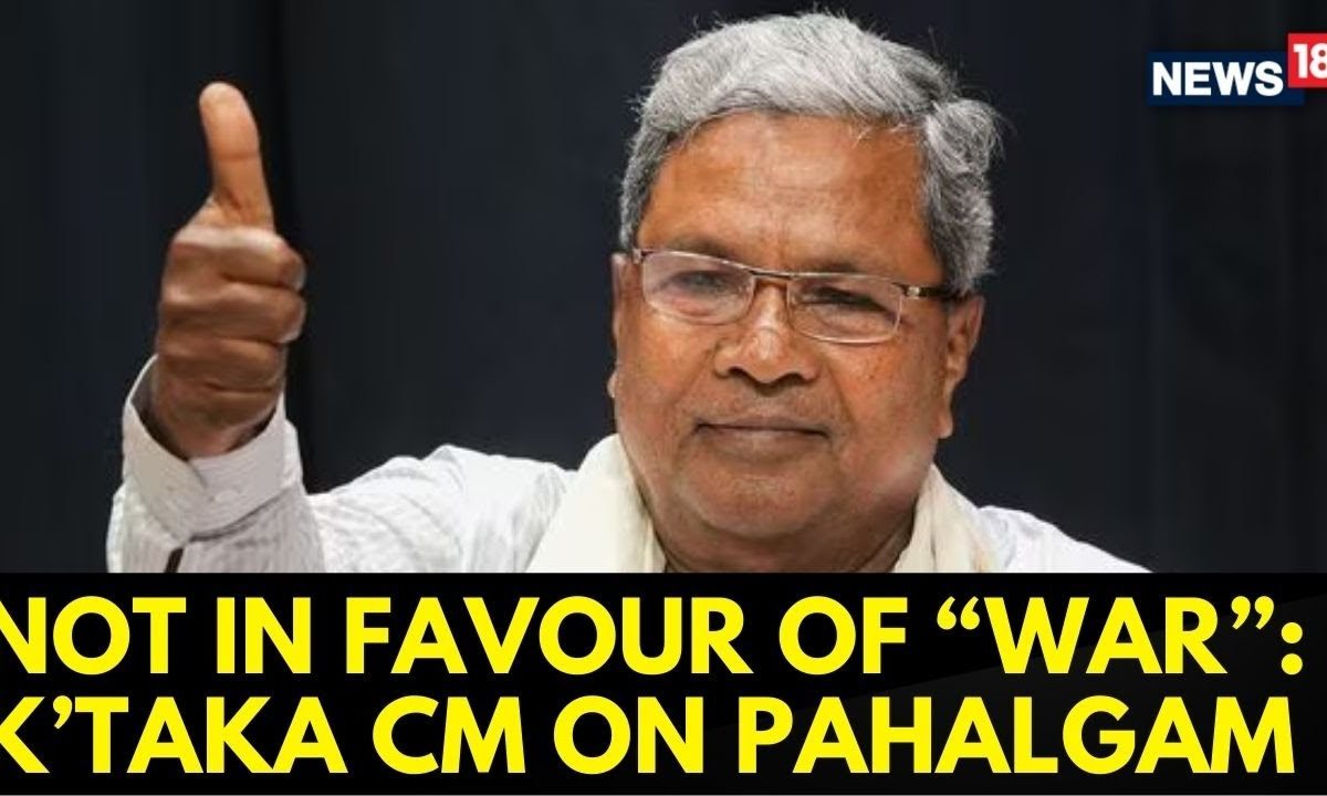 Karnataka CM Siddaramaiah’s Stand On Pahalgam Terror Attack Draws BJP’s Crticism | News18