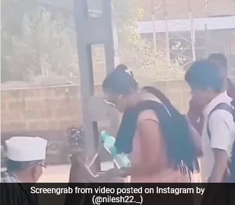 Heartwarming Video Of Woman Offering Water To Thirsty Monkey Viral