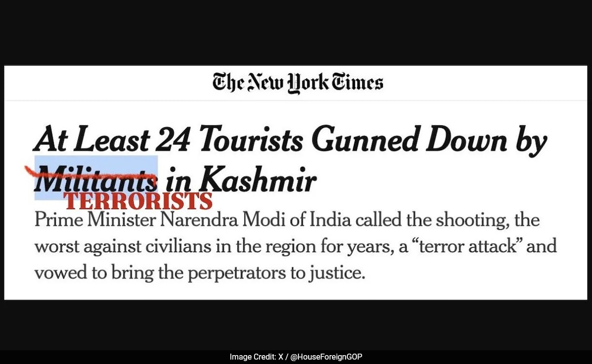NYT Slammed By US Government Over Its Reportage Of Kashmir Terror Attack