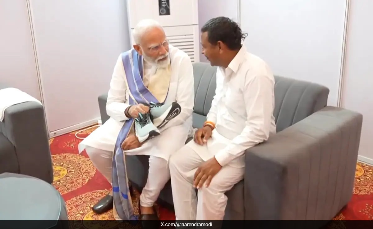Video: PM Modi Gifts Shoes To Man Who Vowed Not To Wear Footwear Till…