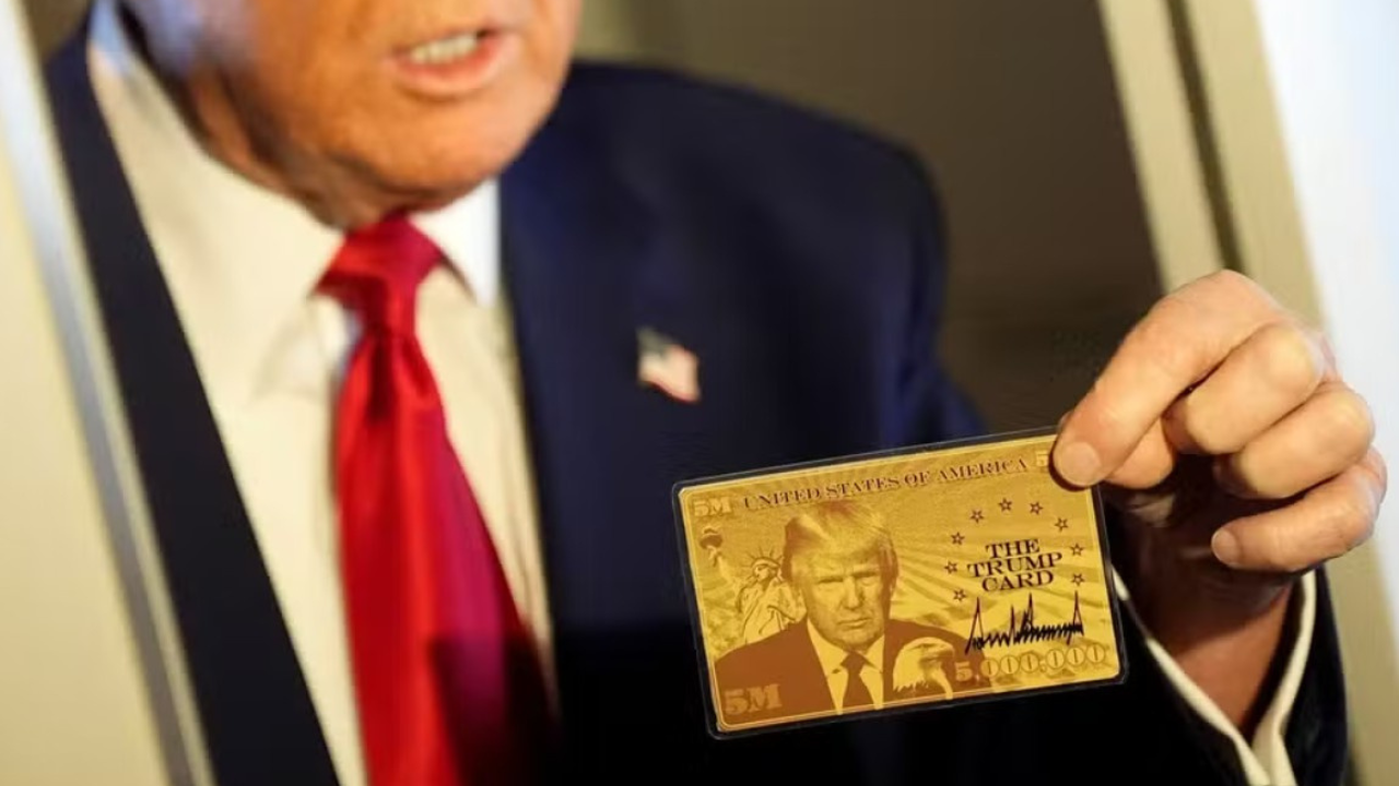 Trump flashes Gold Card for rich foreign investors, says it will be ready in two weeks
