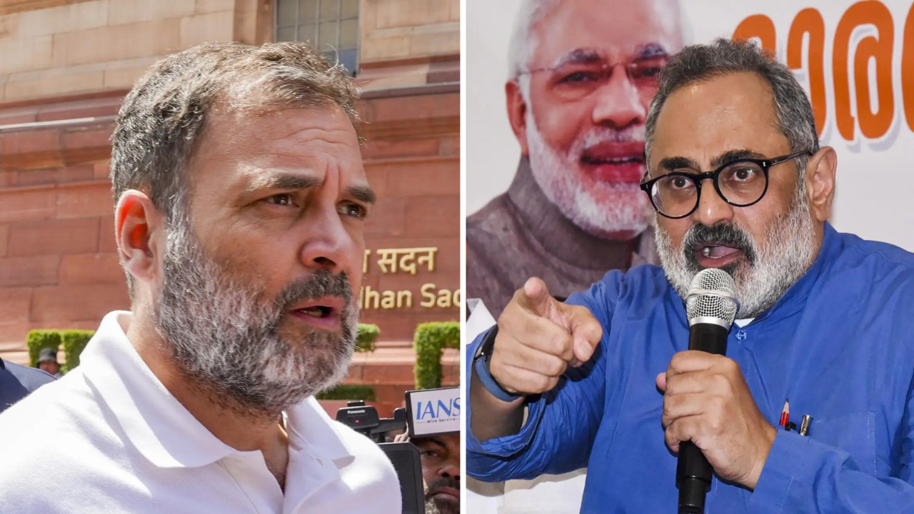 Rahul Gandhi ‘acting against’ India’s interests, says BJP’s Rajeev Chandrasekhar