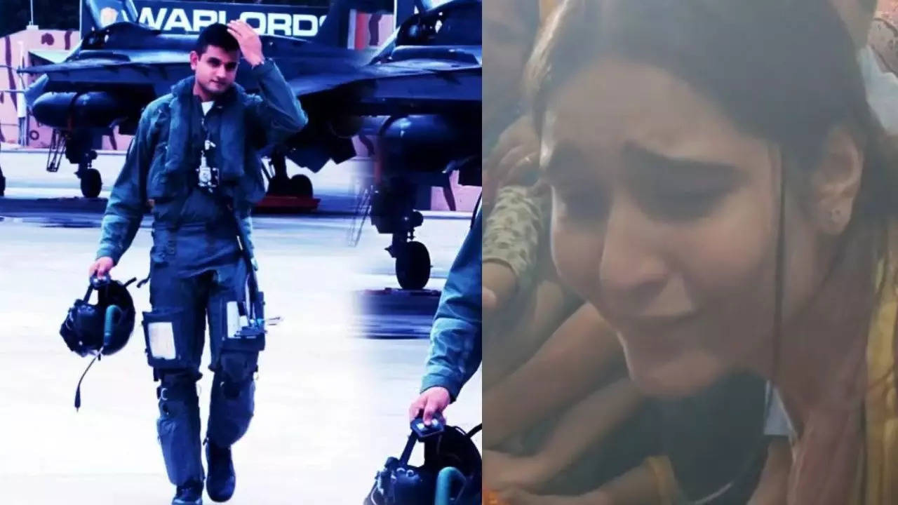‘Baby, you didn’t come to take me’: Fiance’s heartbreaking cry at IAF pilot’s funeral