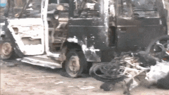 Watch: Vehicles torched as Waqf protest turns violent in Murshidabad