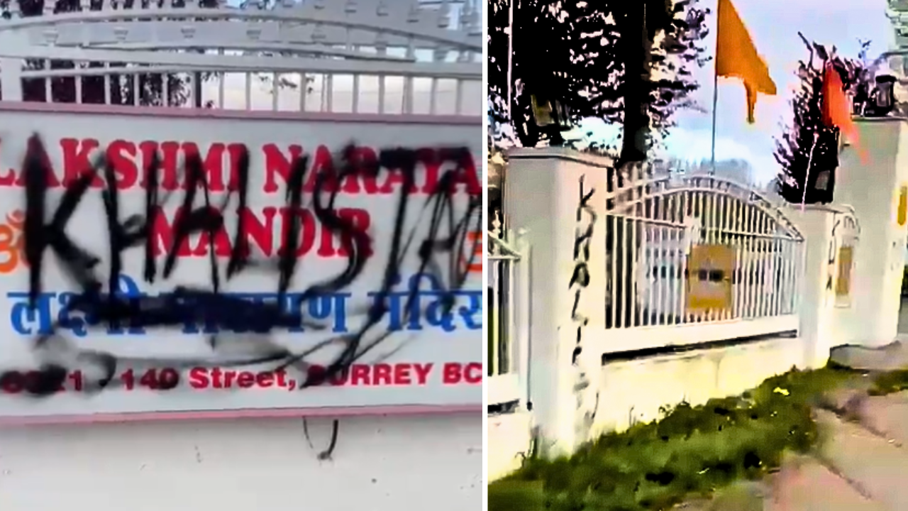 Hindu temple defaced, Gurdwara vandalised with pro-Khalistan graffiti in Canada