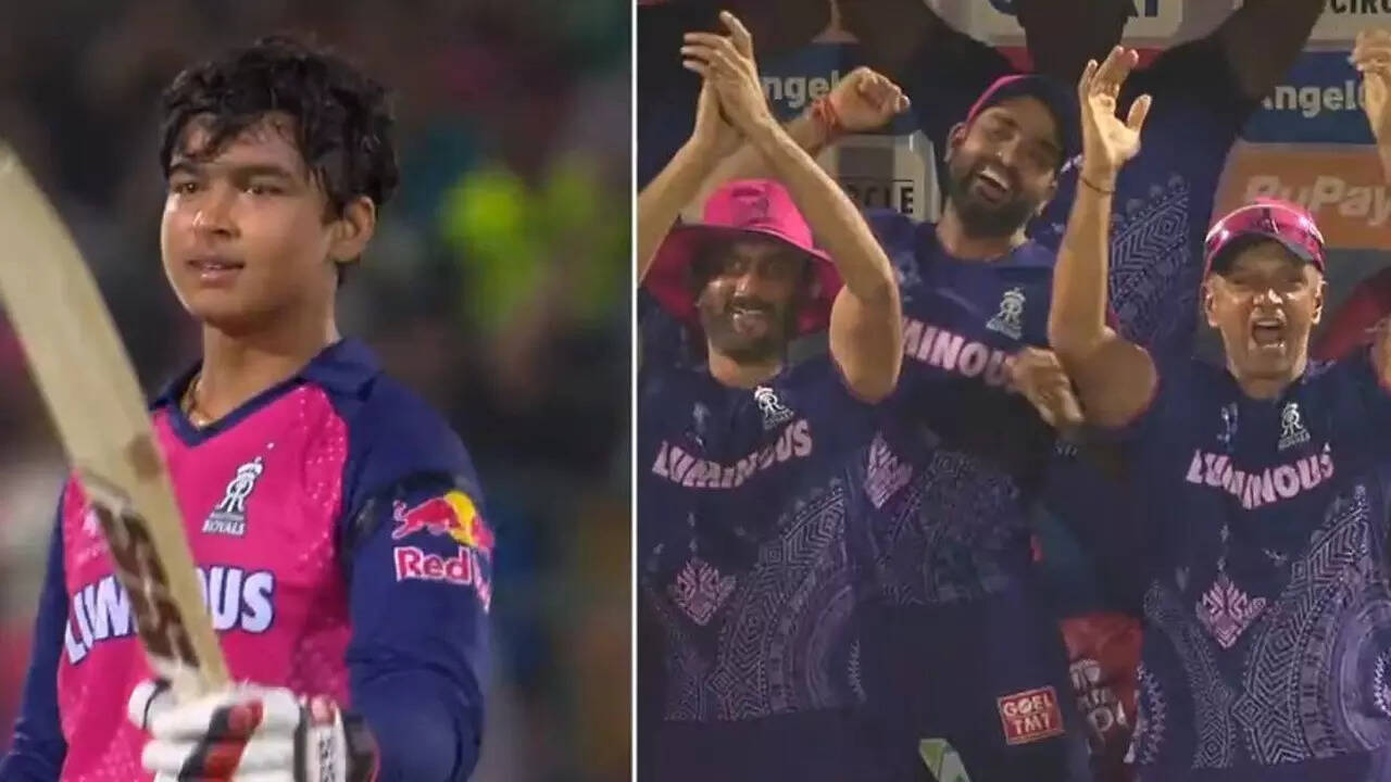 Vaibhav Suryavanshi’s ton moves Dravid out of his wheelchair