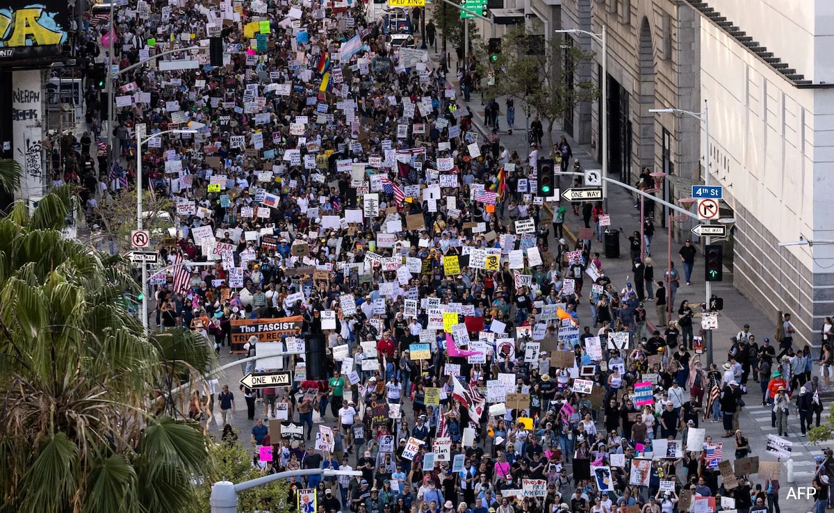 Thousands Of ‘Hands Off’ Protesters Rally Against Donald Trump Across US