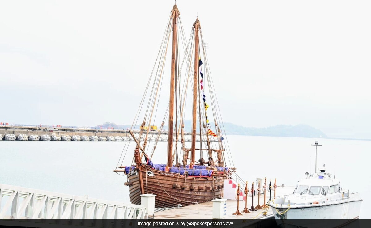 Navy Inducts Traditionally Built Stitched Ship, A Recreation Of 5th Century Vessel
