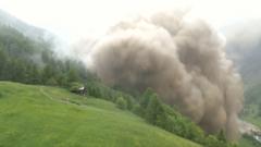 Glacier collapse buries most of Swiss village