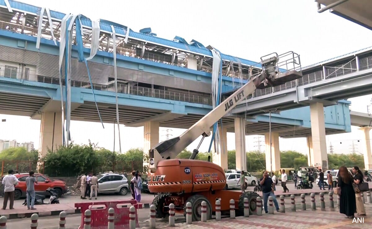 Roof Collapses At Delhi’s New Ashok Nagar Station Amid Heavy Rain, Services Halted