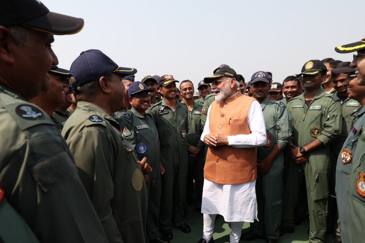 PM Modi Visits Adampur Air Base, Interacts With Air Force Personnel