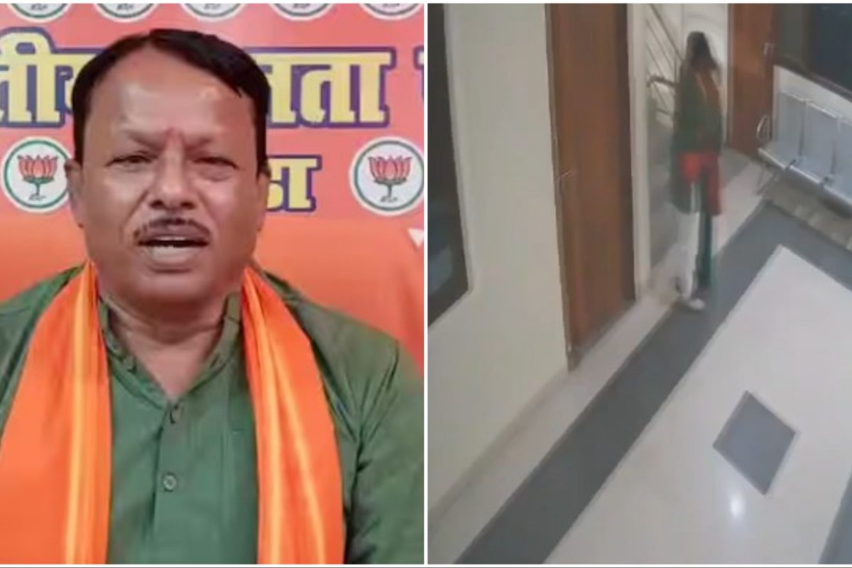 BJP’s Gonda Chief Engages In ‘Inappropriate’ Act With Woman On Camera, Served Notice