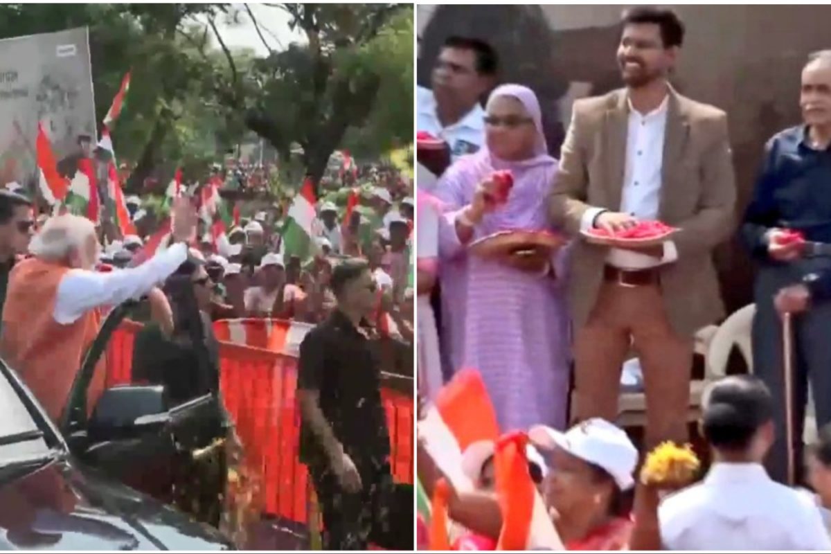 Colonel Sofiya Qureshi’s Family Showers Petals On PM Modi Amid Gujarat Roadshow | Watch