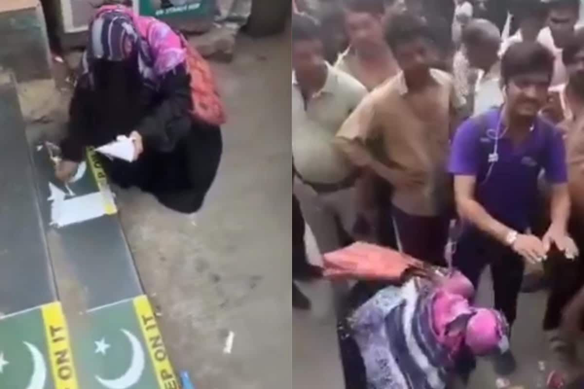 Woman Removes Pakistani Flag From Stairs At Mumbai Station, Sparks Row | Video