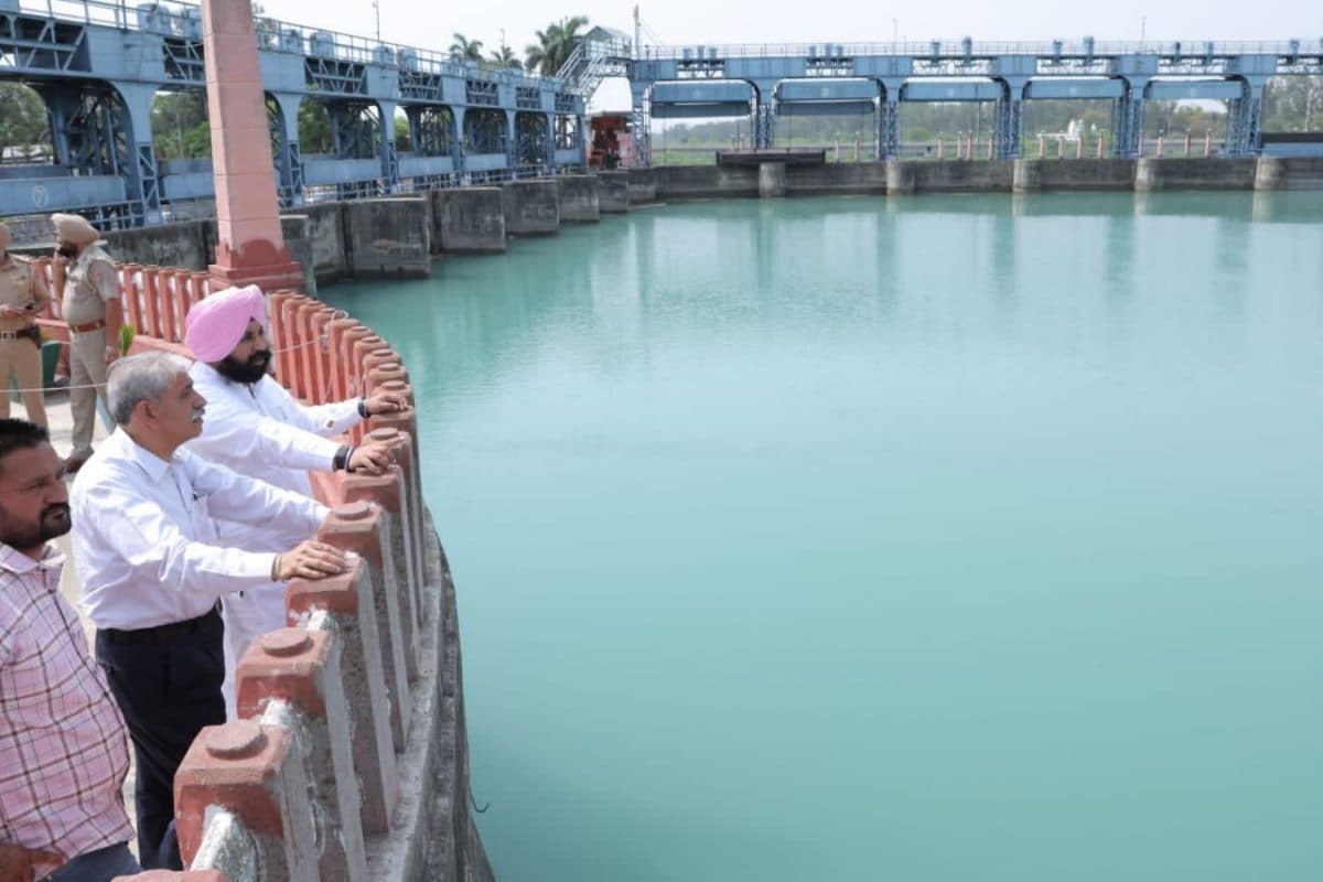 Punjab Minister Visits Nangal Dam To Ensure No Water Is Released To Haryana