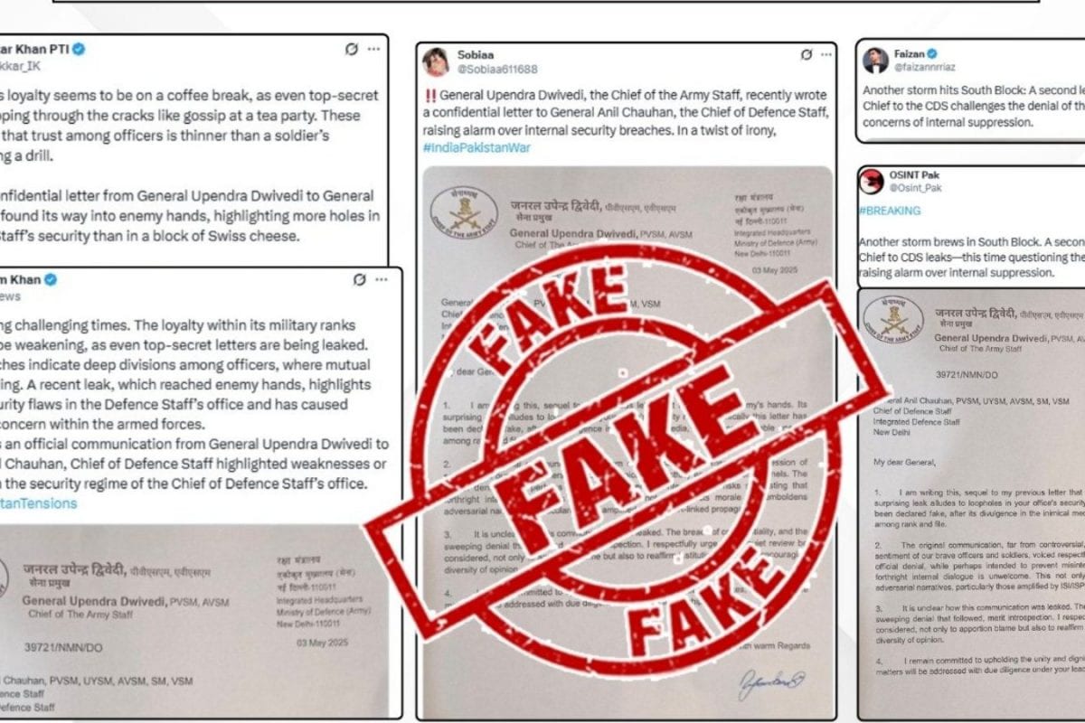 Pro-Pakistan X Handles Share ‘Leaked’ Indian Army Letter, Govt Fact-Checks Claim