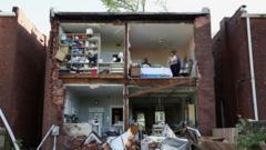 Five dead after tornado tears through St Louis