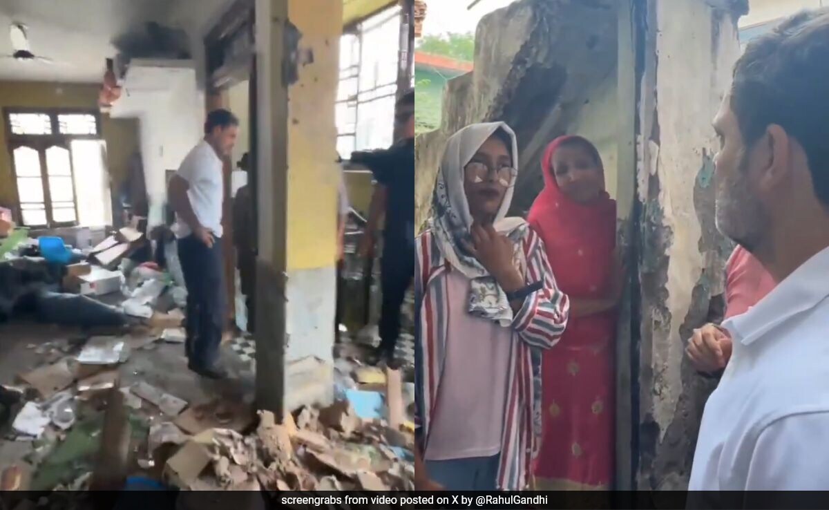 Rahul Gandhi Visits J&K’s Poonch, Meets Families Affected By Pakistani Shelling