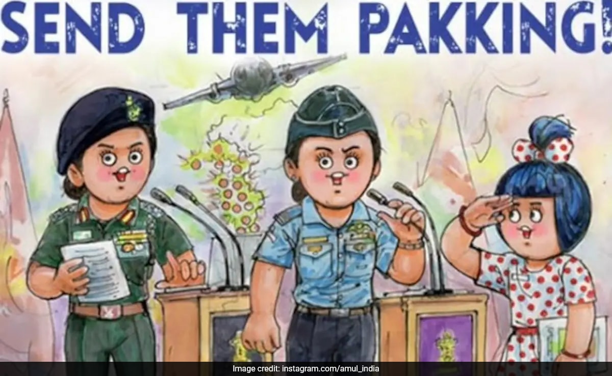 “Proudly Indian”: Amul Praises Women Officers Who Led Op Sindoor Briefing