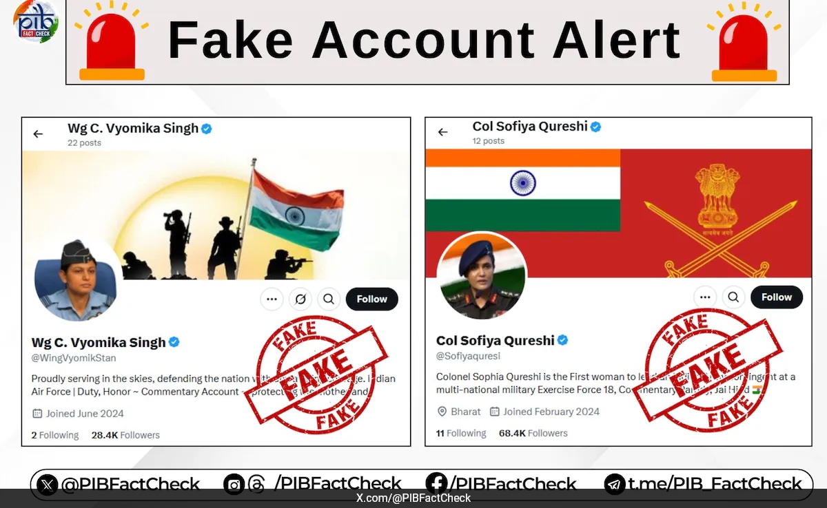 Vyomika Singh, Sofia Qureshi On X? Centre Fact Checks Fake Social Account