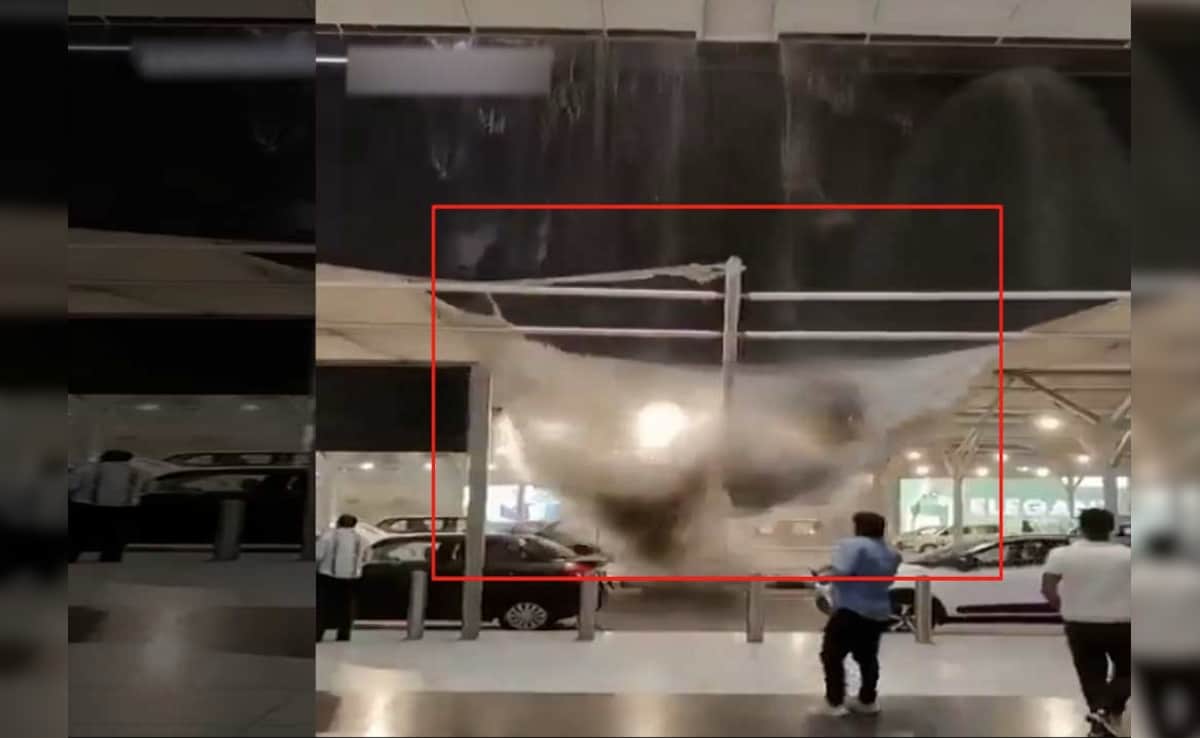 Video: Part of Roof Collapses At Delhi Airport After Heavy Rain