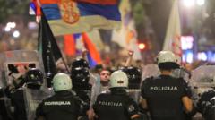 Serbia police clash with anti-government protesters in Belgrade