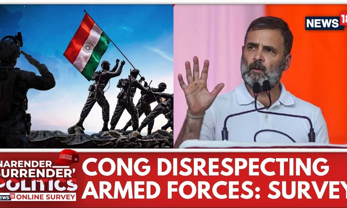 CNNNews18’s Survey Shows Rahul Gandhi’s Narender Surrender Remark Shows Disrespect To Armed Forces