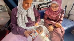 ‘I made the sign of victory for Siwar’: Mother’s relief as malnourished Gaza baby evacuated to Jordan