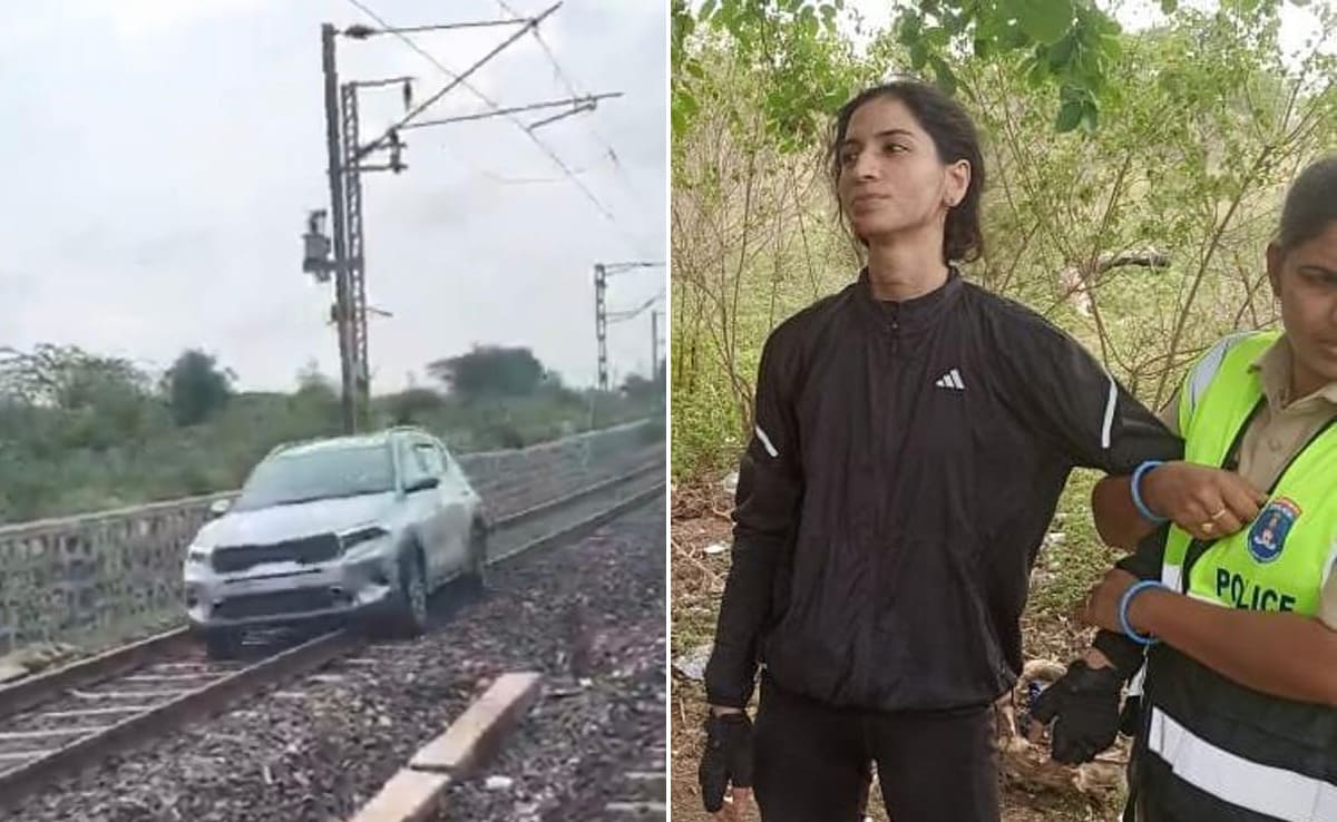 Video: Woman Drives Car On Railway Track In Telangana, 15 Trains Diverted