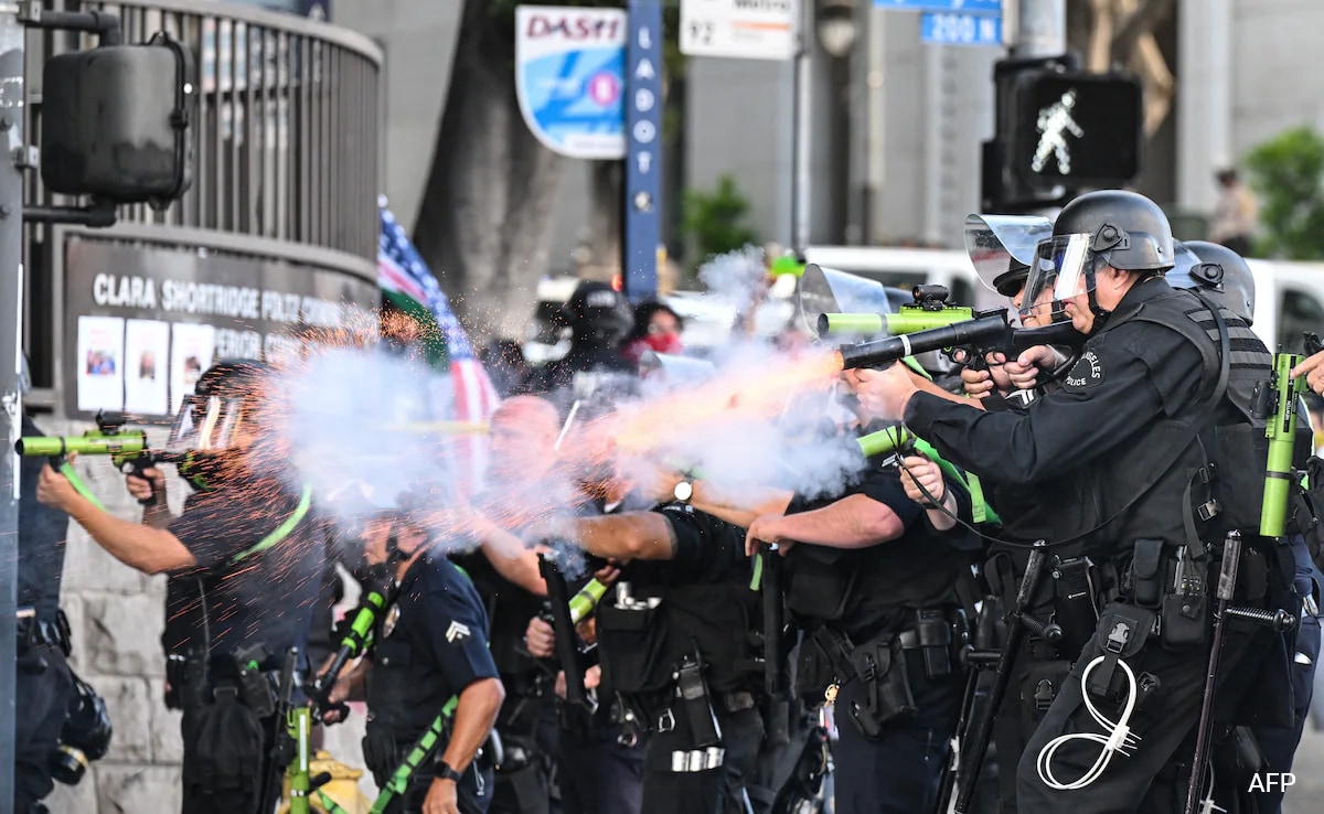 Balloons, Bubbles, Tear Gas: How LA Anti-Trump Protests Turned Chaotic