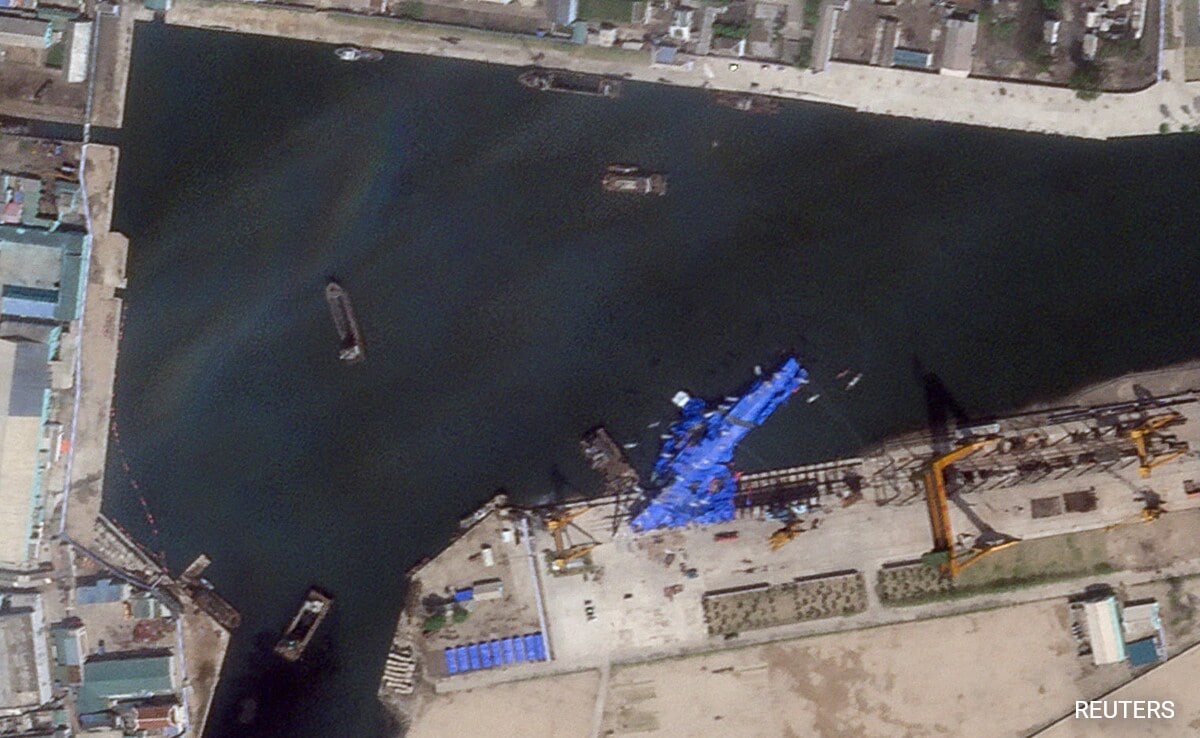 North Korea’s Warship Launched After Botched First Attempt