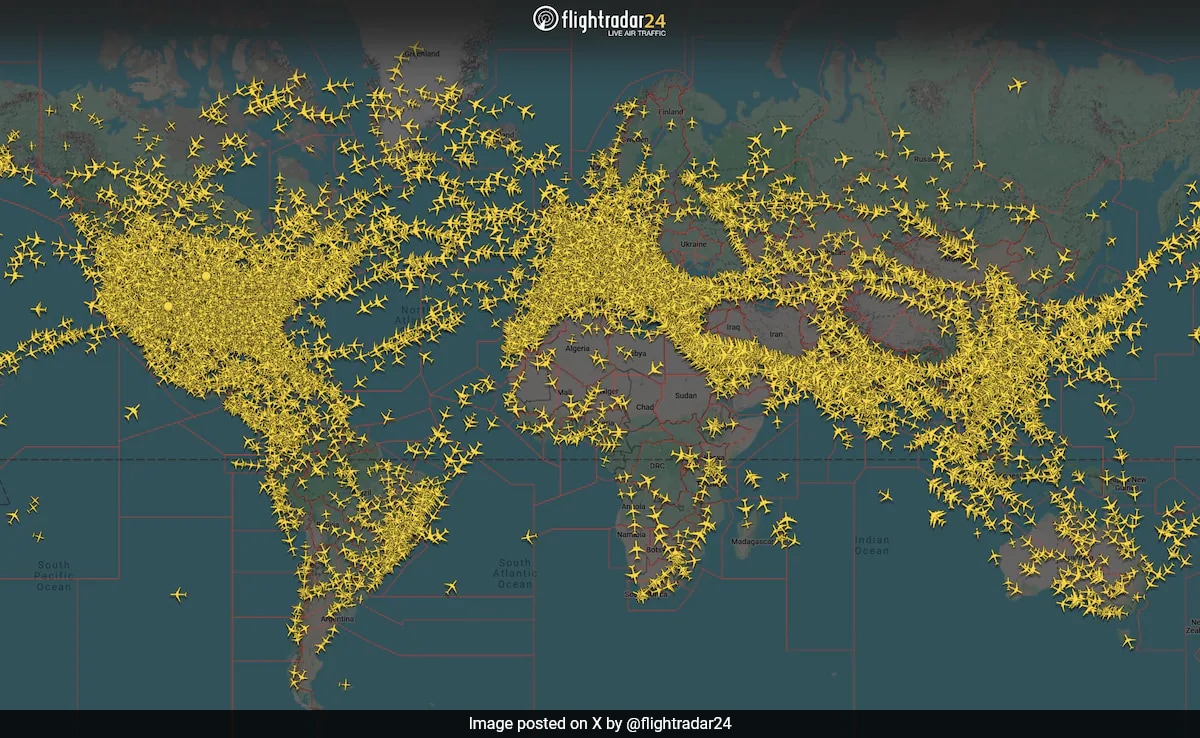 What World’s Air Traffic Looks Like Amid Global Conflicts