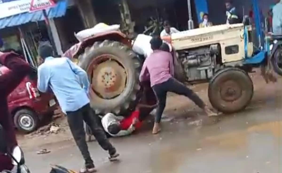 Video: Driver Runs Tractor Over 2 Men During Fight In Karnataka, They Survive