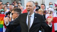 After five years in Belarus jail, opposition figure Tikhanovsky says he’s not broken