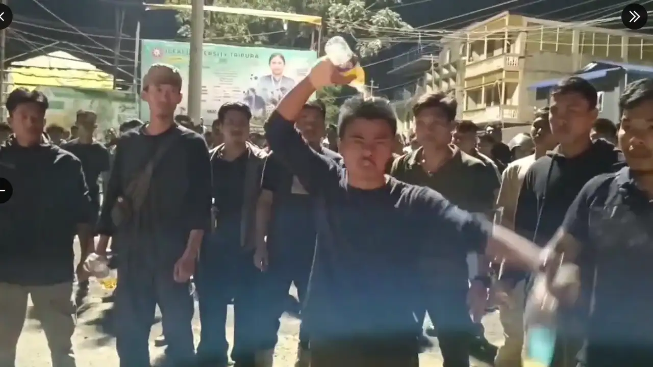 Protesters pour petrol on themselves over Meitei leader’s arrest in Manipur