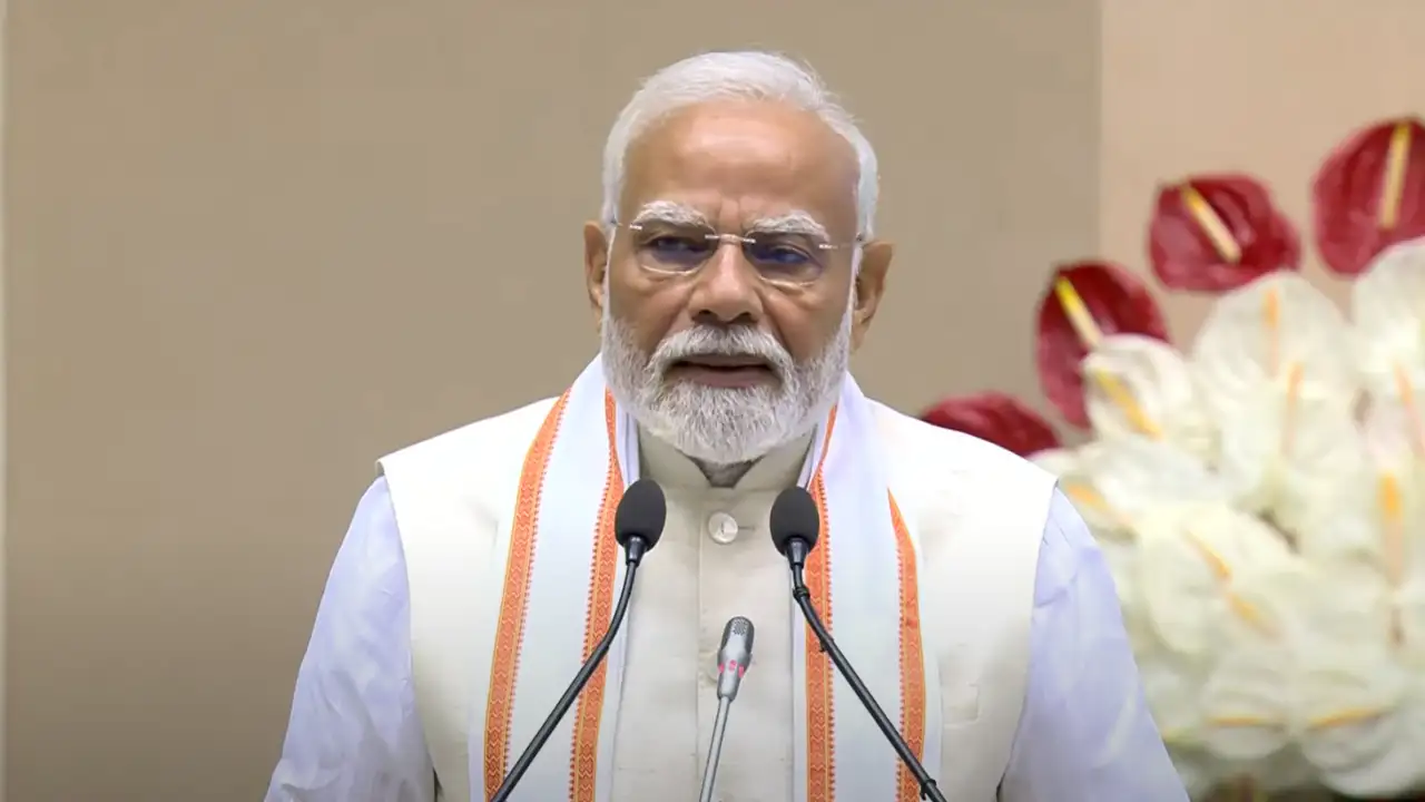 Watch: PM Modi’s ‘Jo humein chhedega’ remark draws loud applause at Jain event