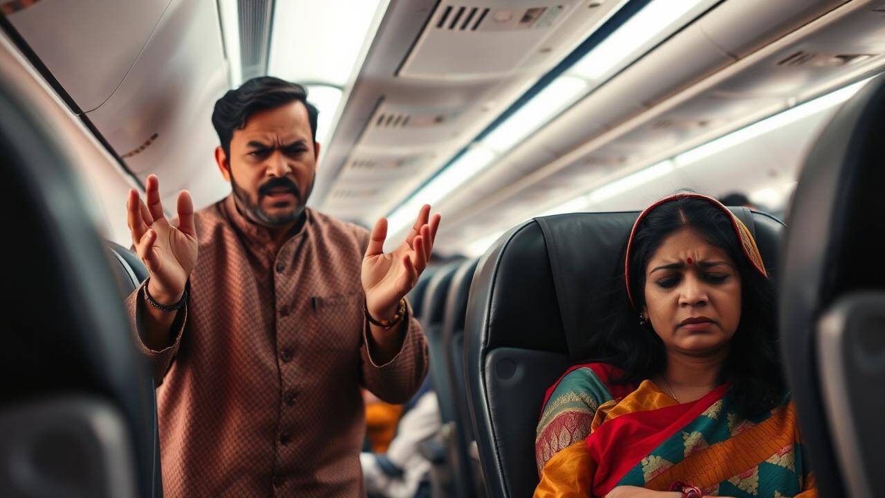Husband-wife tiff turns ugly on Delhi-bound flight; man handed over to security